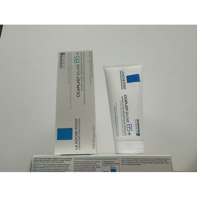 La Roche-Posay Cicaplast Baume B5+ 100ml (2 Pack) – Soothing Repair Balm with Panthenol & Madecassoside | For Dry, Irritated & Sensitive Skin