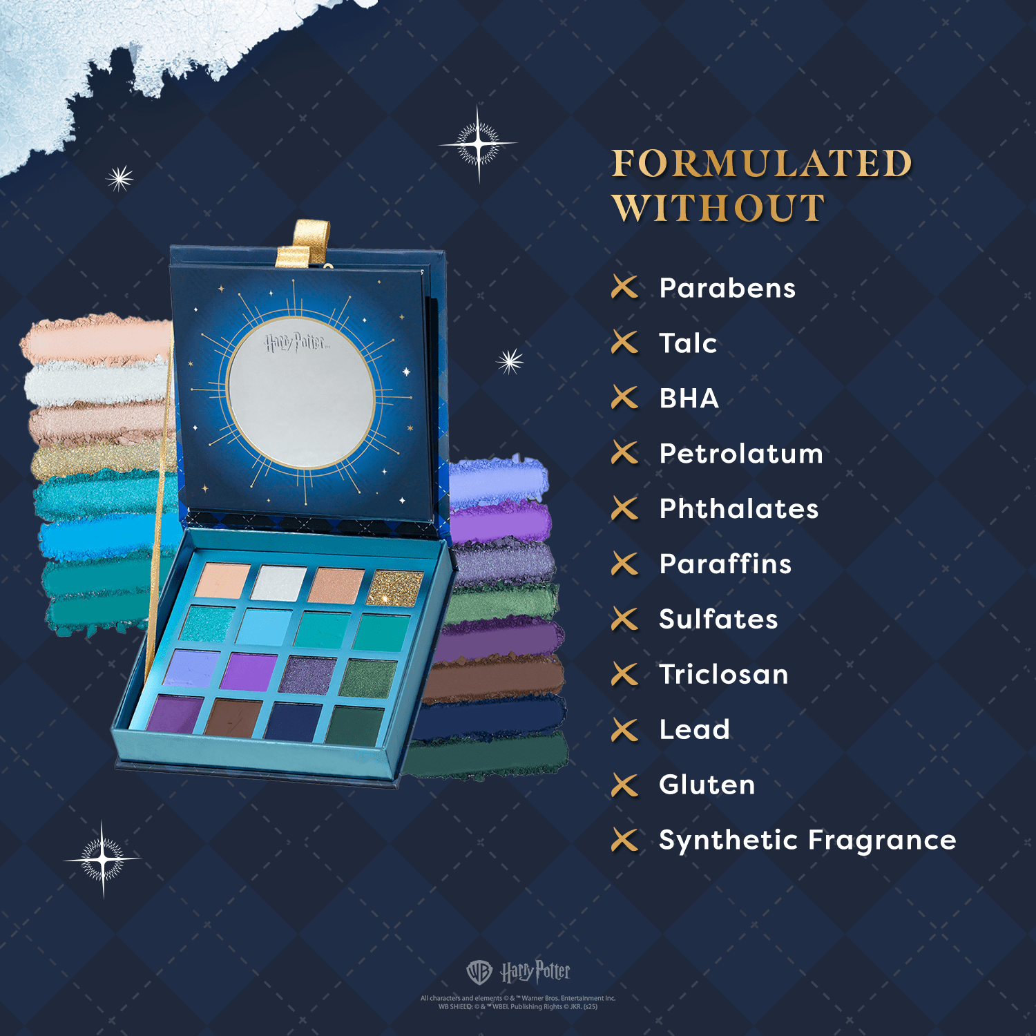 Profusion Cosmetics Harry Potter Holiday Christmas at Hogwarts 16 Shade Palette