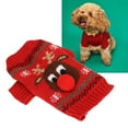 thumbnail image 4 of Dog Snow Sweaters, Christmas Elk Pattern, Fairy Tale Style Winter Sweaters for Small Medium Dogs, Knitted with Acrylic Fiber Fabric, 4 of 7