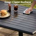 thumbnail image 4 of Crestlive Products 9-Piece Aluminum Outdoor Dining Set, 82" Large Rectangular Patio Table & 8 Stackable Armchairs Rust Proof Outdoor Furniture with Umbrella Hole for Lawn Garden Deck, Black, 4 of 7
