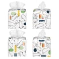 thumbnail image 2 of Lsque Easter Rabbit Printed Tissue Box Cover Holder, Facial Paper Organizer Dispenser,Square with Bottom Belt, PVC Leather Decorative Organizer, 2 of 8