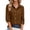 A1_Brown, variant on WTXUE Linen Button Down Shirt Basic Shirts Loose Tops Lapel Collar Button Down Loose Shirts Long Sleeve Blouses Tunic Shirts Casual Blouses Work Tops Business Casual Outfits Blackish Green L