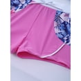 thumbnail image 5 of YONGHS Kids Girls Floral 2 Pieces Rash Guard Short Sleeve Top with Shorts Swimsuit 4-16, 5 of 7