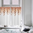 thumbnail image 3 of 84 Inch Long Tier Curtains for Kitchen, Spring Botanical Orange Eucalyptus Leaves Bathroom Window Curtains Rod Pocket Short Curtains Window Treatment Tiers for Living Room Farmhouse 2 Panels, 3 of 4