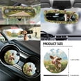 thumbnail image 5 of Jeiento Cow 14 PCS Car Seat Covers Set with Steering Wheel Cover Seat Belt Pads Garbage Bag Armrest Seat Box Cover Handbrake Cover Set Rear View Mirror Protector Coasters Interior Auto Accessory, 5 of 7