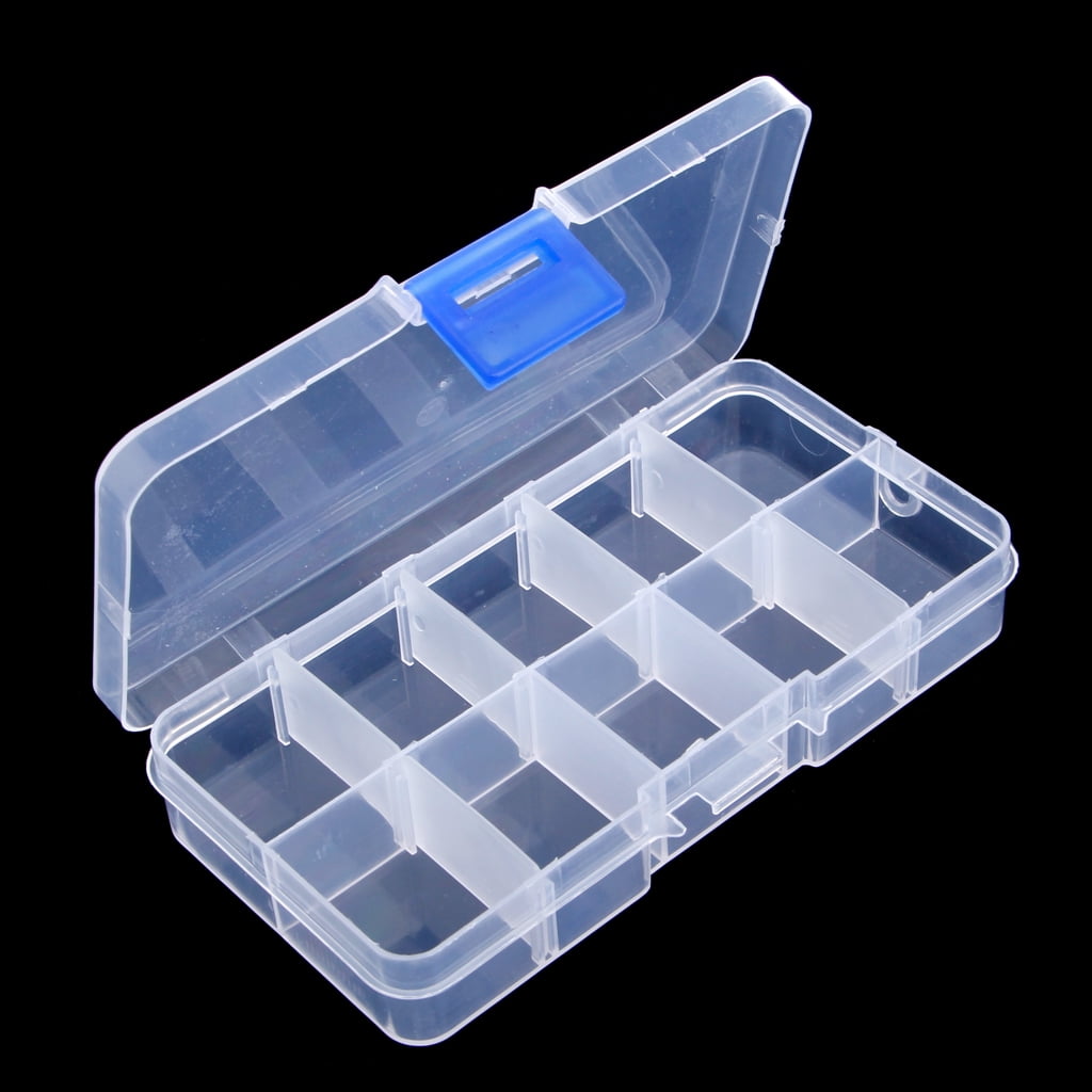 Fishing Lures Hook Bait Plastic Storage Box Adjustable Access Case Tackle  NEW 