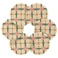 thumbnail image 7 of Yayeee 6 PCS Drink Coasters with Holder Set Woven Absorbent Round Tabletop Hot Pad, Retro Green Stars, 7 of 7