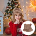 thumbnail image 5 of KAKOWELY Gorro de invierno de felpa con orejas de oso para mujer y niña, ideal para exteriores., 5 of 5
