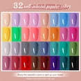 thumbnail image 4 of JODSONE Gel Nail Polish Kit with U V Light 32 Colors Soak Off Gel Polish Set Base & Glitter Top Coat for DIY Nail Art & Manicure, 4 of 8