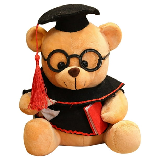 Muñeco de oso de graduación, peluche de oso, figurita de oso de graduación, suministros para fiesta de graduación