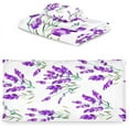 thumbnail image 2 of Coolnut Purple Lavender Towel Set of 3 with Bath Towel, Hand Towel and Wash Cloth, Soft, Quick Drying and Comfortable Winter Towels for Bathroom Kitchen Home Travel Hotel Gym Washcloth Gift, 2 of 7