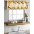 thumbnail image 7 of Kitchen Valances for Window, Country Sunflower Orange Plaid Light Filtering Rod Pocket Valance Curtain, Garden Floral Retro Back Short Curtains Window Topper for Bedroom 42x18in, 7 of 7