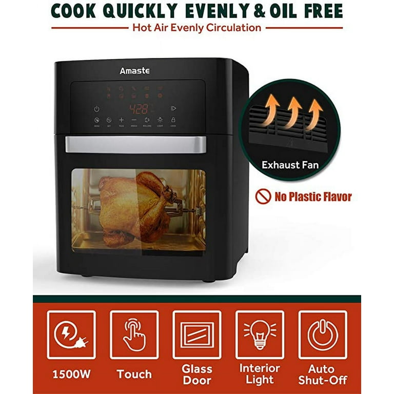 Digital Air Fryer Countertop Adjustable Temperature 8 Quart with Four  Built-In Presets - AliExpress