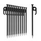 thumbnail image 1 of 12 clavijas de acero para tienda de campaña, estacas largas y resistentes para acampar y al aire libre, ideales para terrenos normales y duros, 20 cm, 1 of 5