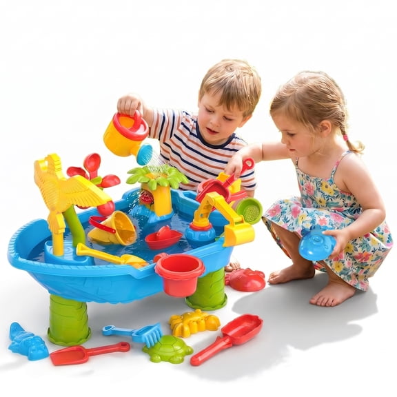 Lucky Doug Water Table for Toddlers Ages 18m , Kids Outdoor Play Toys - Water Table