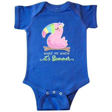 

Inktastic Funny Wake Me When It s Summer Sleepy Parrot Gift Baby Boy or Baby Girl Bodysuit