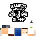 thumbnail image 4 of Xihbxyly Calcomanías de Pared "Gamers Never Sleep", Pegatinas de Pvc Extraíbles, Fácil Aplicación, Decoración Reutilizable para El Hogar, Ideal para Dormitorio, Residencia Universitaria o Apartamento, 4 of 7