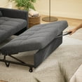 thumbnail image 3 of Convertible Sofa Bed, Lofka 3 in 1 Sleeper Sofa for Living Room, Dark Gray, 3 of 11