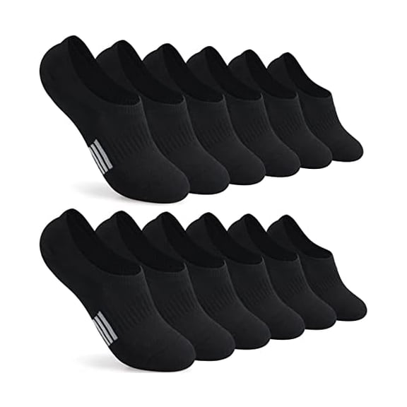Eryueer No Show Socks Womens Cushioned Low Cut Invisible Footies for Running Athletic Gym Ankle Socks 6 Pairs