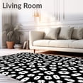 thumbnail image 2 of ODIKA 3'x5' Machine Washable Non-Slip Area Rug, Frontier Heritage Festive Decoration Textile High Traffic Rug with Pad, Black, 614014, 2 of 8