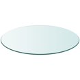 thumbnail image 2 of Tapa de mesa VidaXL de vidrio templado de 30 cm de diámetro, transparente, 2 of 5