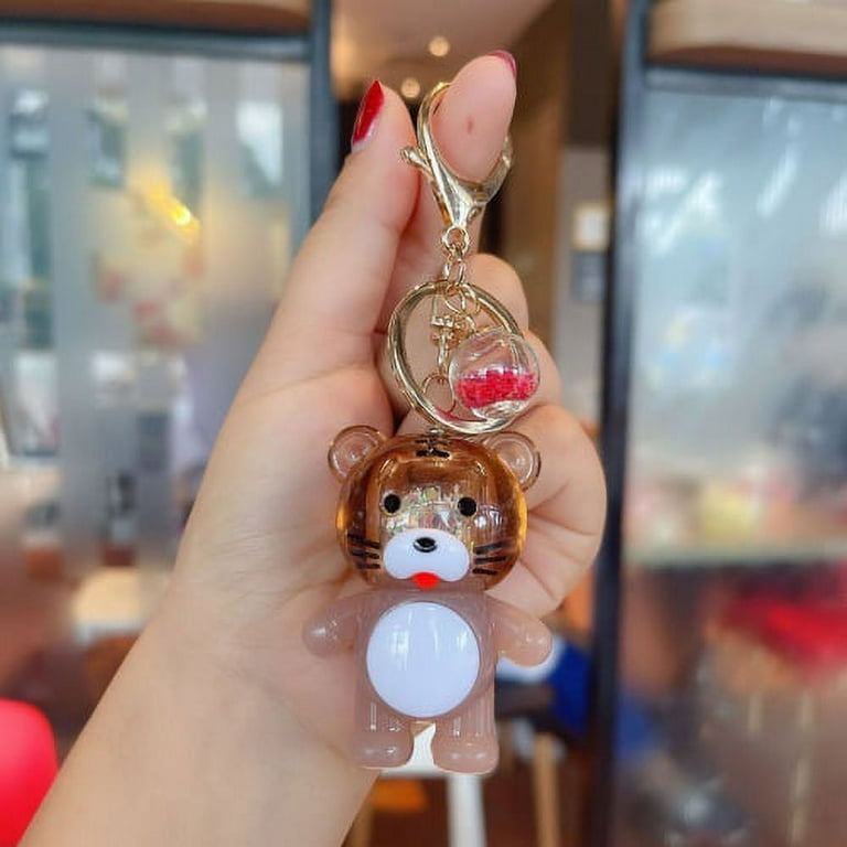 Zhaomeidaxi Cartoon Mens Fashion Tiger Charm Car Keyrings Bag New