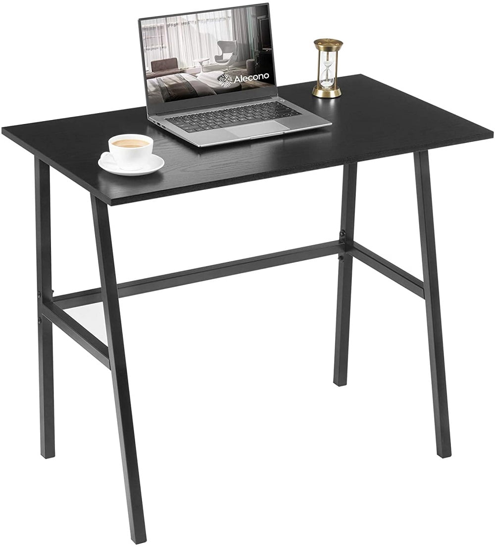 Modern Small Computer Desk for Small Space Solutions, Metal Frame in