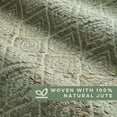 thumbnail image 6 of TOWN & COUNTRY TERRA Nalani Textured Diamond Hand-Knotted Flatwoven 100% Natural Jute Area Rug, Olive Green, 6'x9', 6 of 10