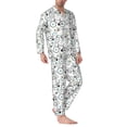 thumbnail image 2 of Naloa Bicycle Men’s Pajamas Set - Long Sleeve Button Down Sleep Shirt and Pajama Bottoms Sleepwear Set-Large, 2 of 7