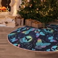 thumbnail image 5 of Rateoe Blue Butterfly Pattern Christmas Tree Skirt with Ties , Christmas Tree Decorations, Farmhouse Christmas Decor Xmas Holiday Decorations-36", 5 of 6