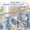 thumbnail image 3 of TABGIME Balanced Glide Polished Nickel Rustproof Metal Shower Curtain Rings Double Hooks, 24 Count-Decorative Cylinders, 3 of 5