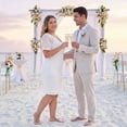 thumbnail image 3 of Agnes Orinda Women's Plus Size Guest Dress V Neck Short Sleeves Cocktail Wedding Guest Bodycon Dress 2X White, 3 of 8