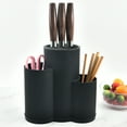 thumbnail image 4 of HEALEEP Organizador De Cuchillos Para Cocina En Plástico Negro Resistente Y Duradero, 4 of 8