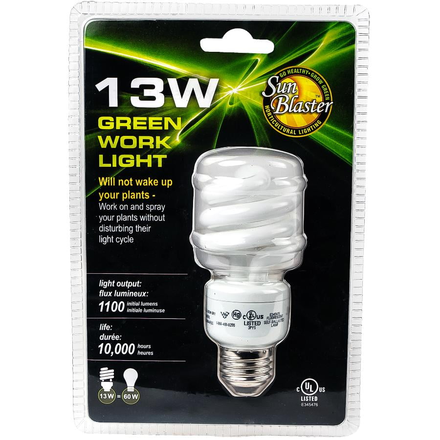 13W Spiral Medium Base 6400k Compact Fluorescent Plant