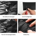 thumbnail image 2 of Parche para chaqueta de plumas, 2 unidades, sin agujeros, planchado, grande, combinable, pegatinas de tela, autoadhesivas, impermeables, para paraguas., 2 of 7