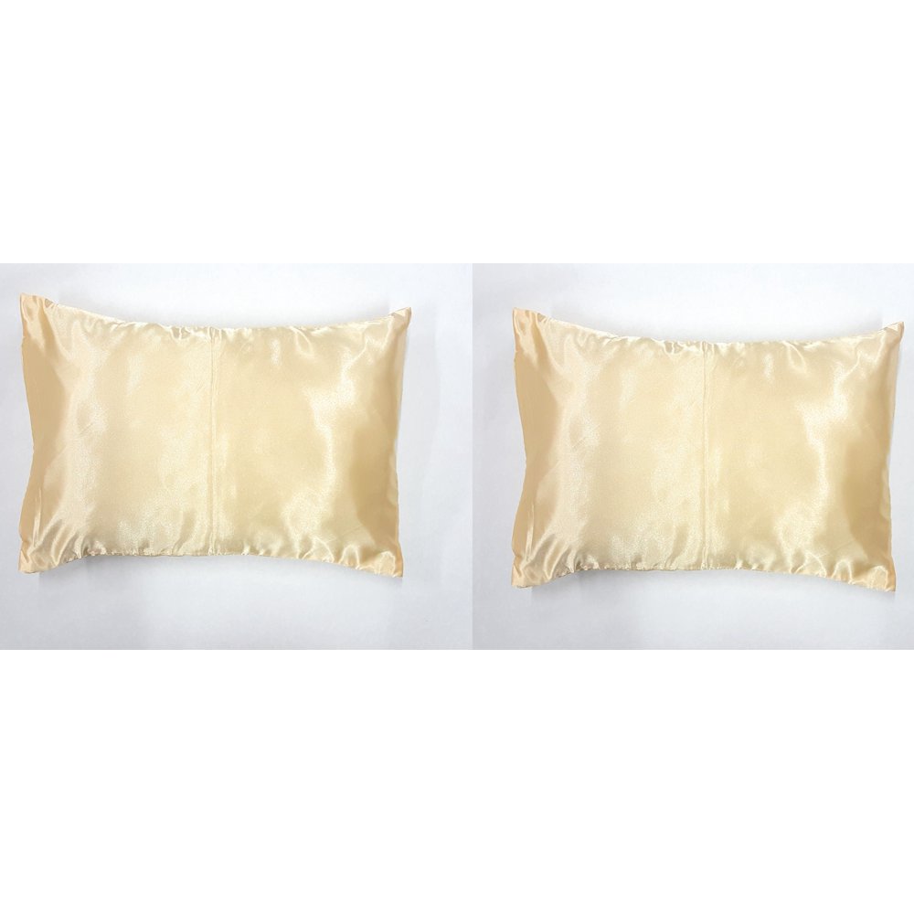 2 Packs Toddler Travel Pillow Case Pillowcases Quality Satin, Side