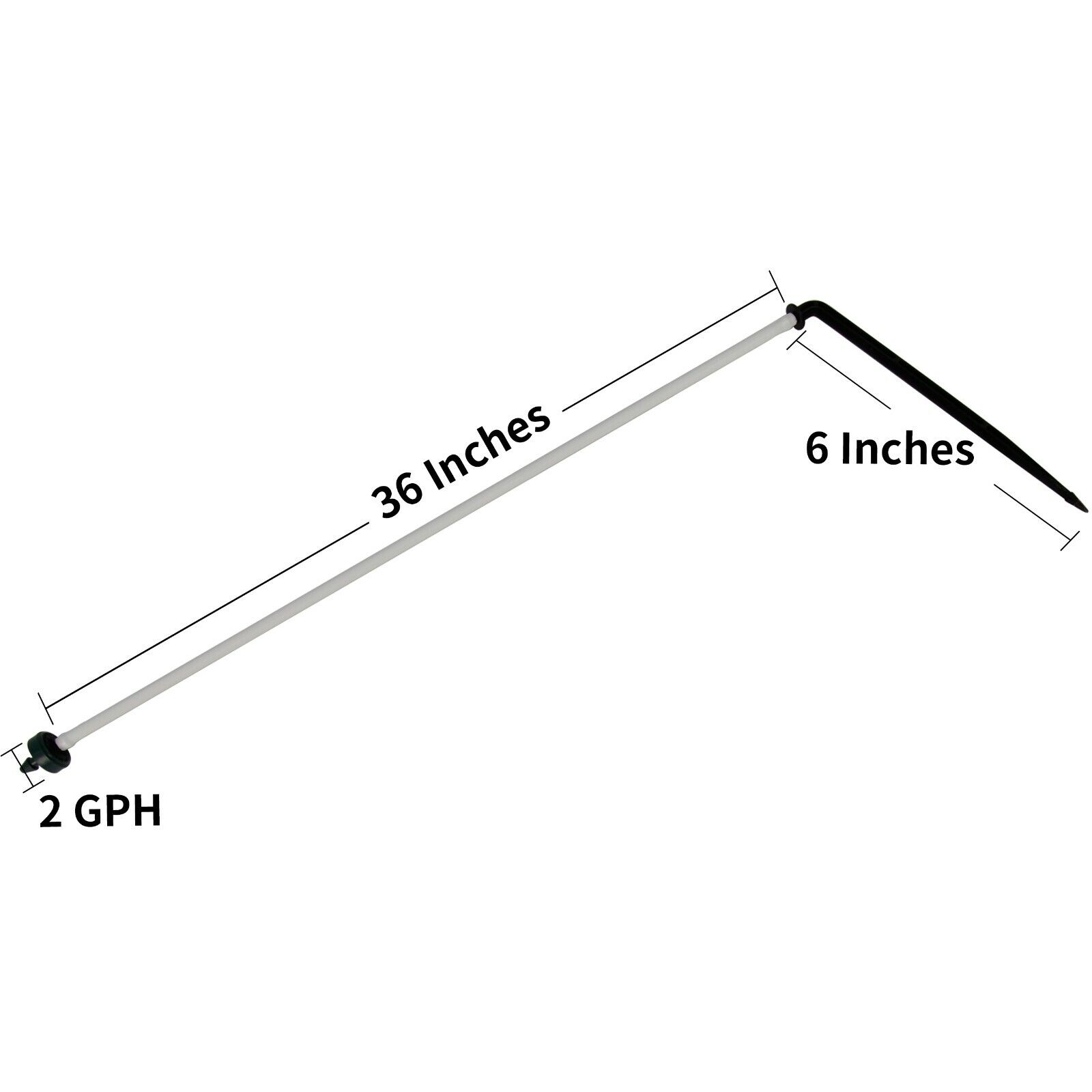 Netafim Automatic Irrigation 36-in Dripper Stake Assembly, 2 GPH, Bundle of 100