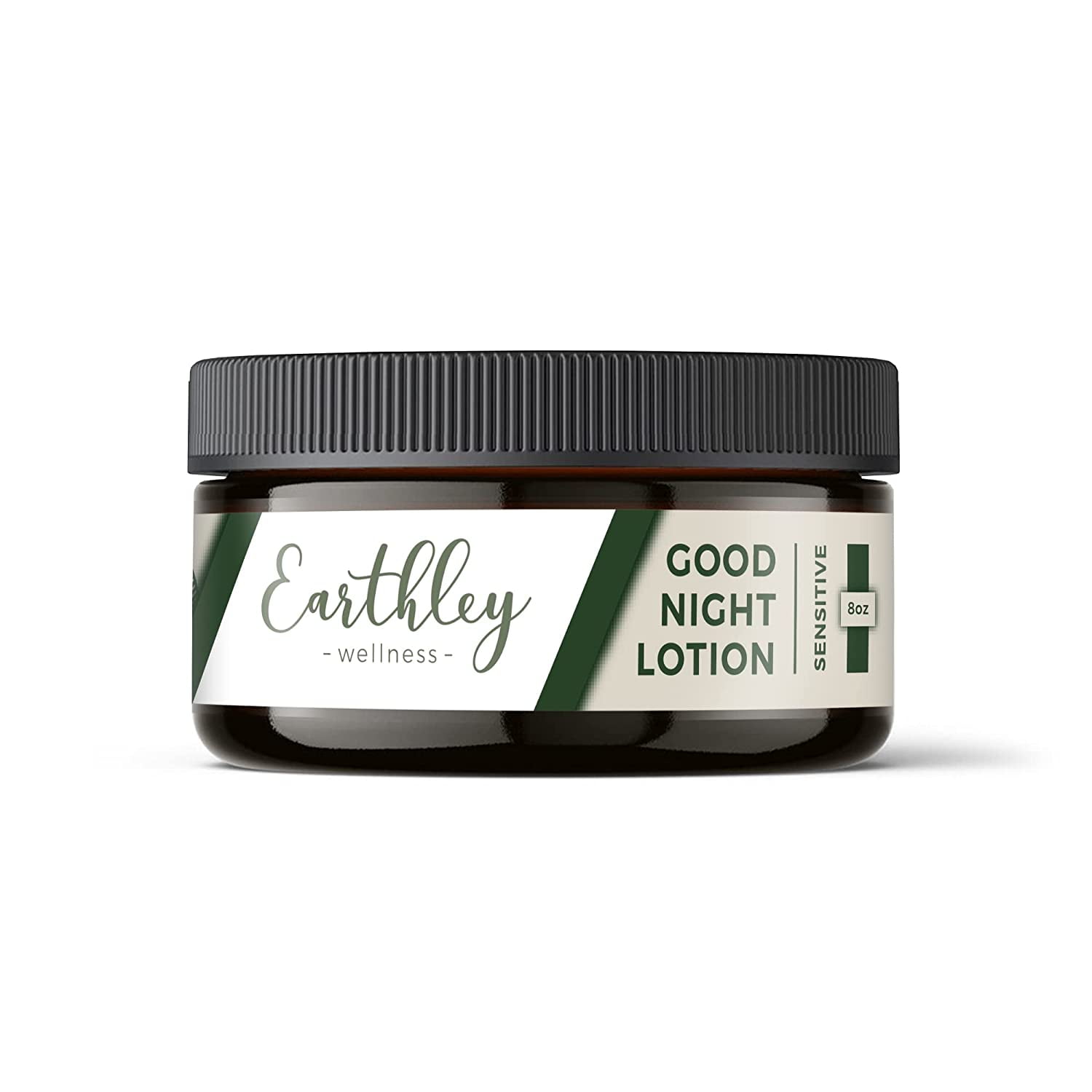 Earthley Wellness, Good Night Lotion, Magnesium, Lavender Essential Oil, Vegan (Sensitive, 4oz)