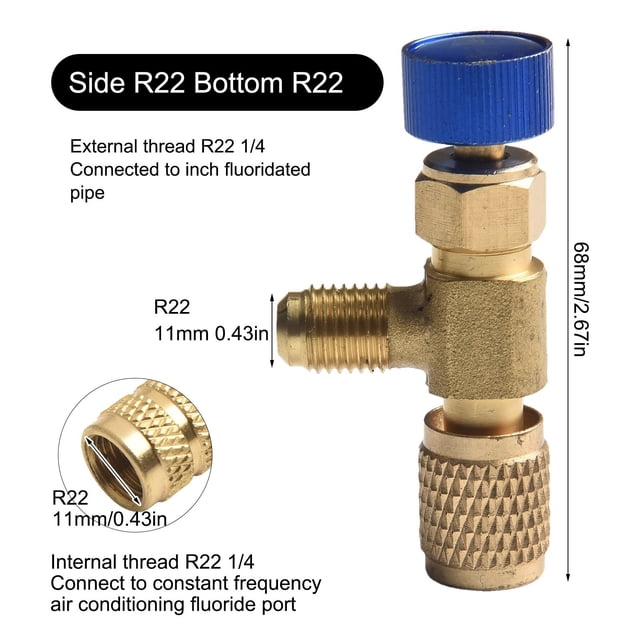 Sleek Design of the Air Conditioning Fluoride Safety Valve Ensures Safe Connections Compatible with Two Types of