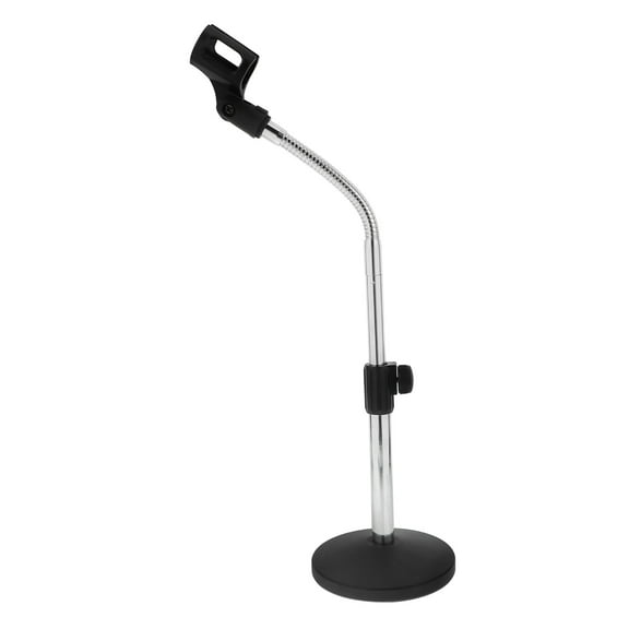 Adjustable Desktop Microphone Stand with Stable Base, Adjustable Table Mic Stand for Podcasting, Streaming, Recording