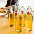 thumbnail image 2 of facefd 6PCS Clear Glass Beer Bottles for Home Brewing with Easy Wire Swing Cap, 2 of 6