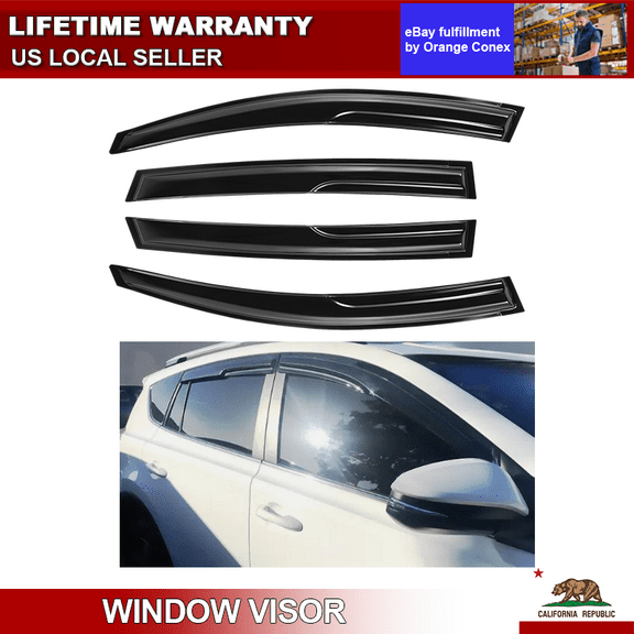 For 2013-2018 Toyota RAV4 Side Window Vent Visor Sun Rain Deflector Guard USA