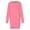 Pink, variant on Oksale Plus Size Mini Dress for Women Loose Long Sleeve Sweatshirt Dresses Casual Crew Neck Dress Solid Color Sweatshirts Soft Cozy Dress Blue L