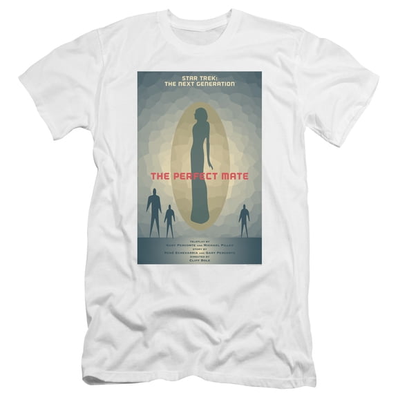 Star Trek Tng Season 5 Episode 21 Premium Canvas Adult Slim Fit 30/1 T-Shirt White