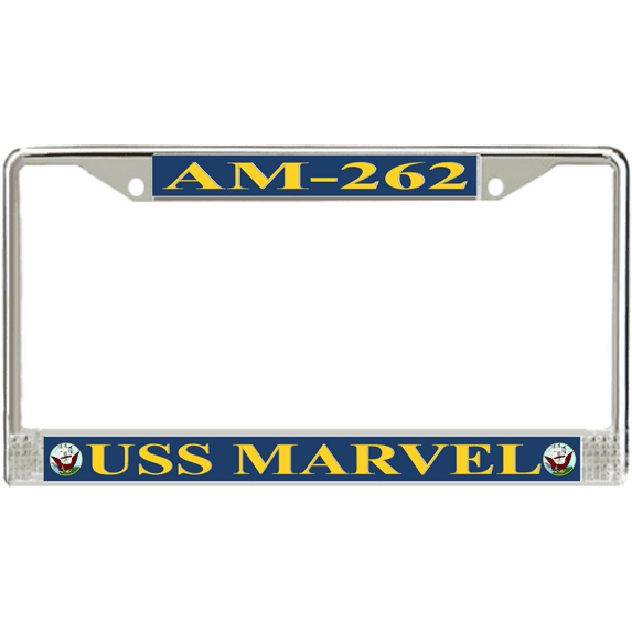 USS Marvel AM-262 License Plate Frame