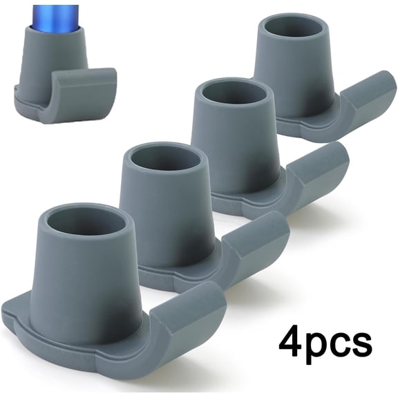 Deally 4 Pack Walker Skis Glides – Universal Sliders for Folding Walkers,Easy Install Durable Rubber Mobility Aids, Replacement Glide Caps for Seniors, Mobility Walker Accessories for Seniors, Gray