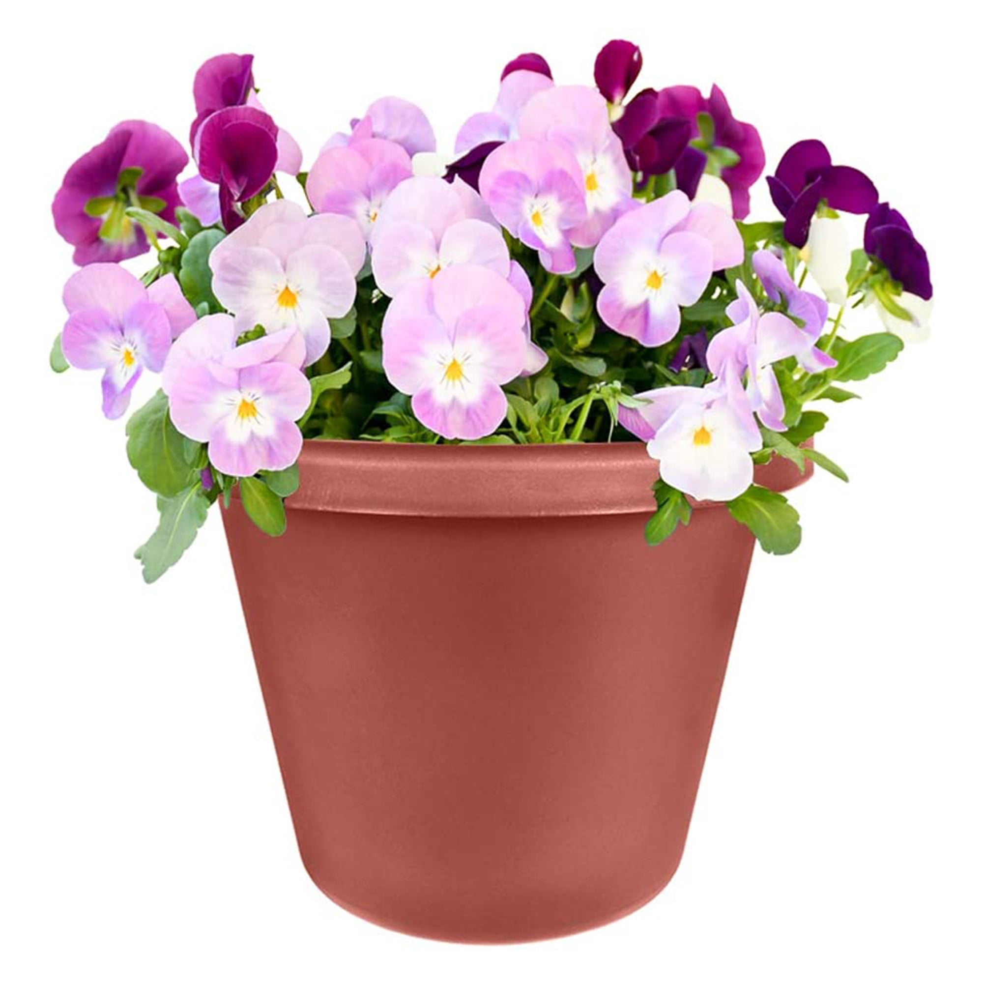 The HC Companies 14 In Plastic Indoor Outdoor Classic Planter, Terra Cotta