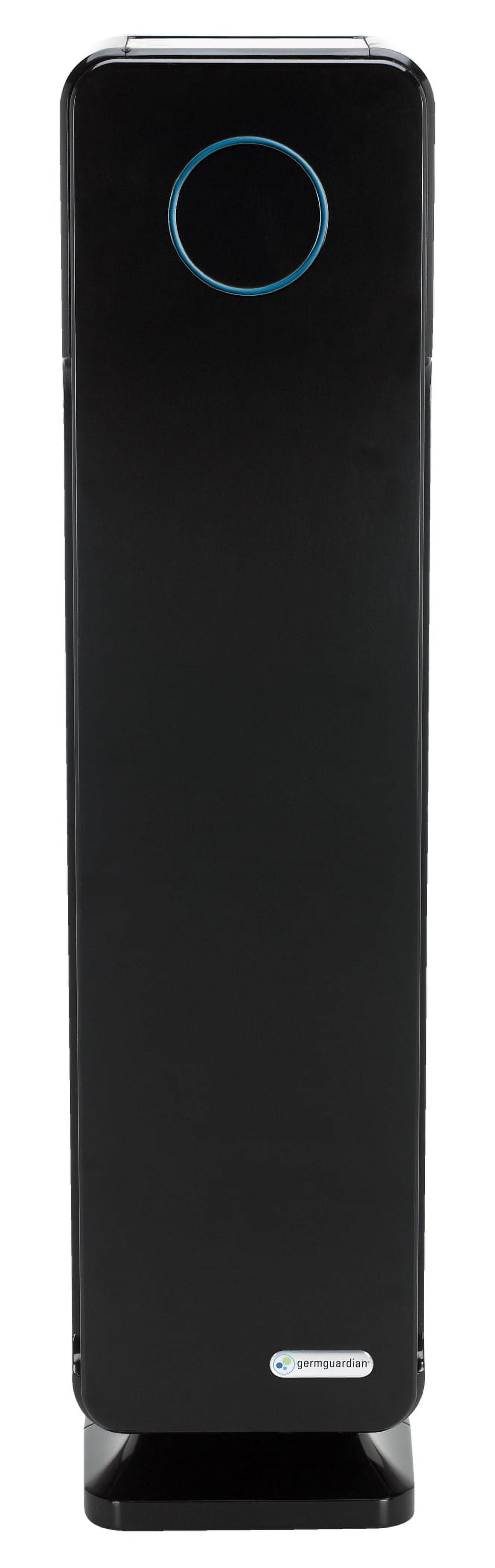 GermGuardian 870 Sq. ft HEPA Pure Filter Tower Air Purifier with UV-C, AC5350B, Black
