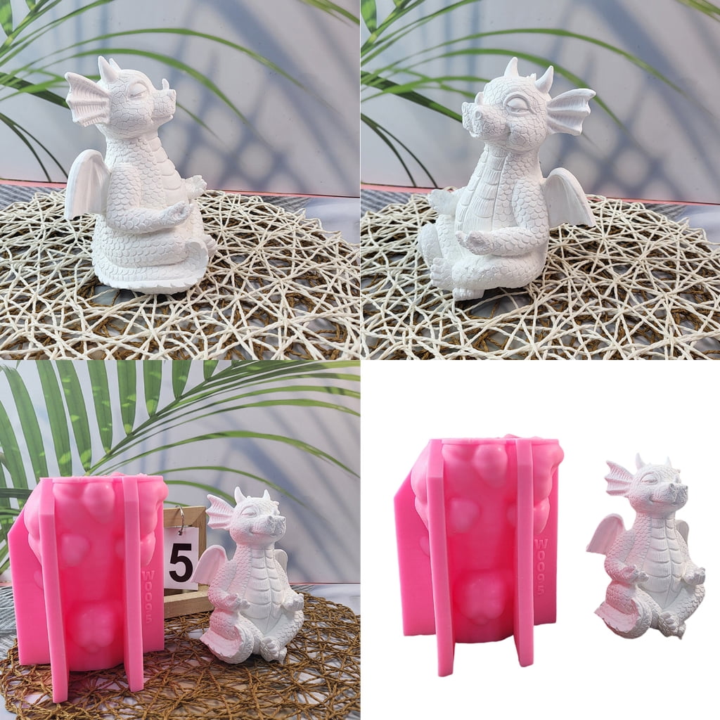 Easy to Use Candle Mold Epoxy Dragon Sculpture Mould for Handmade Enthusiasts