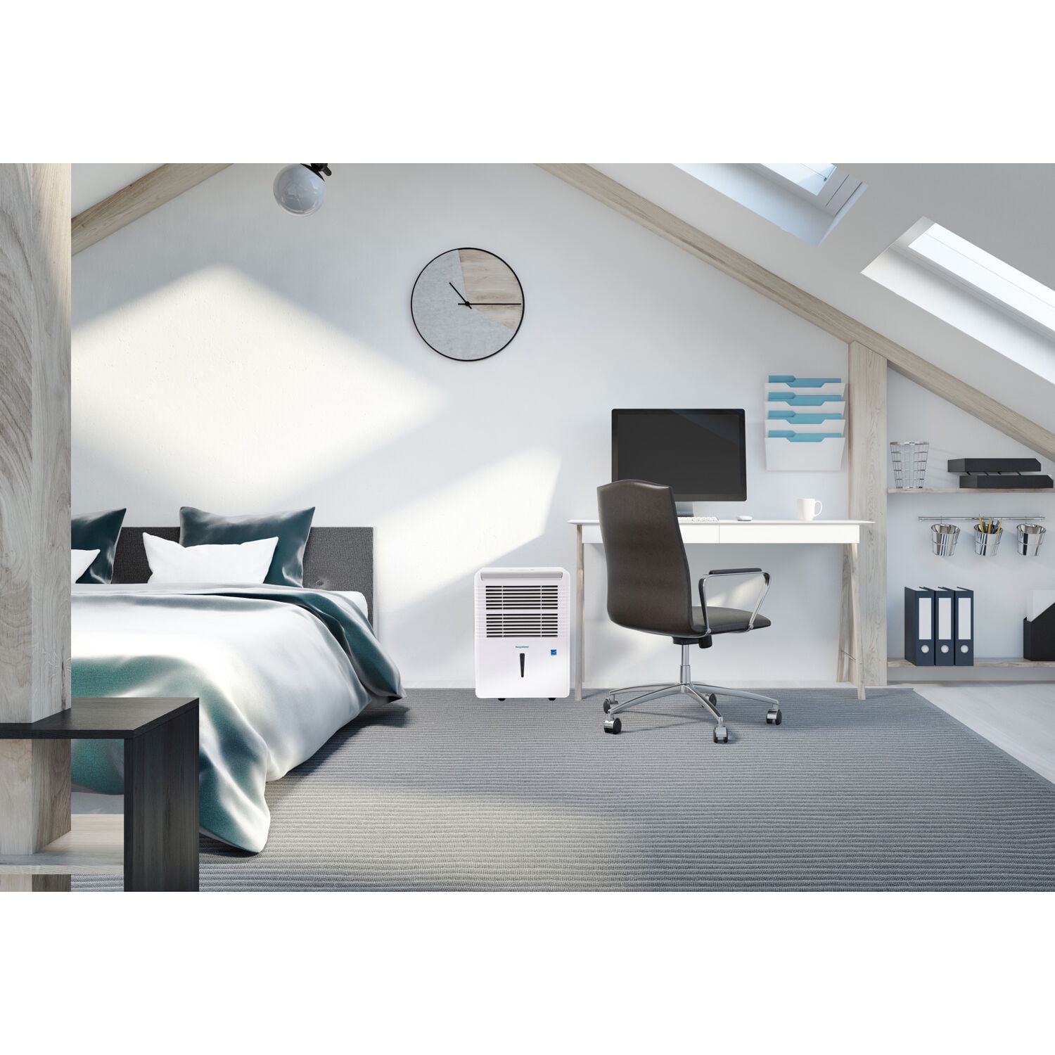 Keystone 22 Pt 1,500 Sq ft Dehumidifier in White, Energy Efficient, Bucket Full Indicator, KSTAD224D